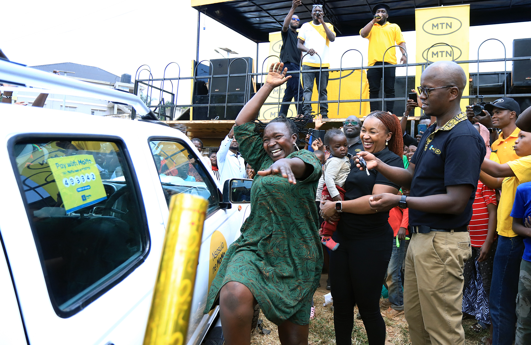 MTN donates new car to single mother of five 