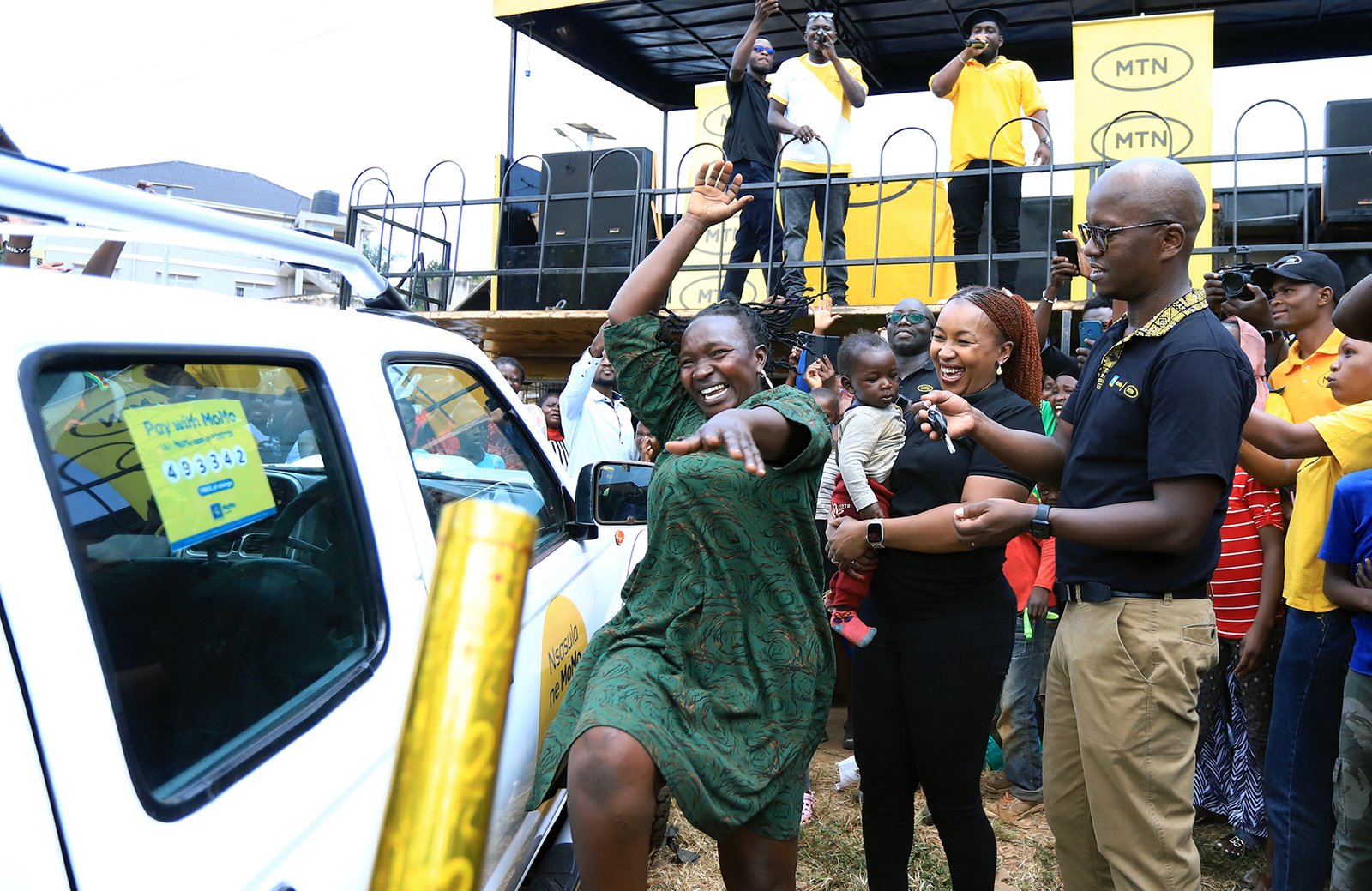 MTN donates new car to single mother of five