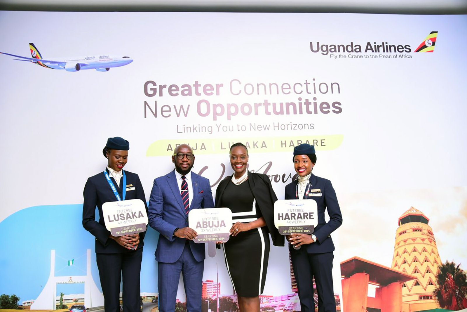 Uganda Airlines starts flights to Zambia, Zimbabwe